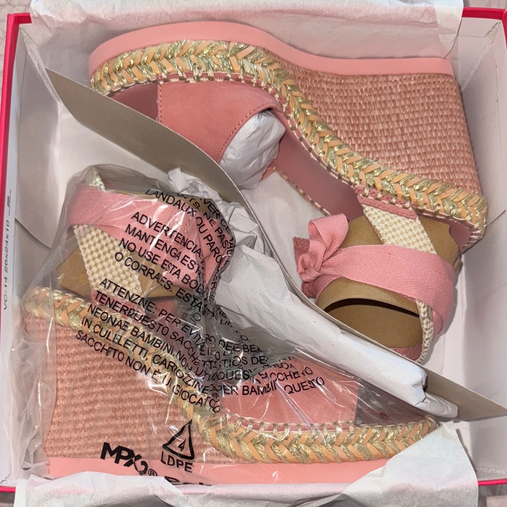 Vince Camuto Pink Espadrille Wedges